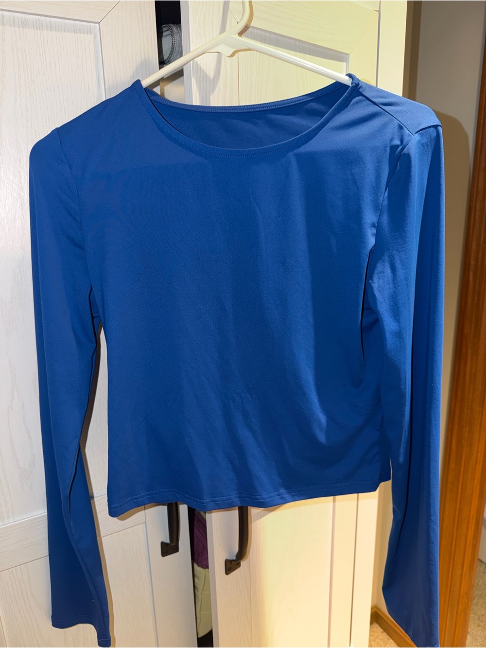 Women’s Long Sleeve Crew Neck Top - Blue